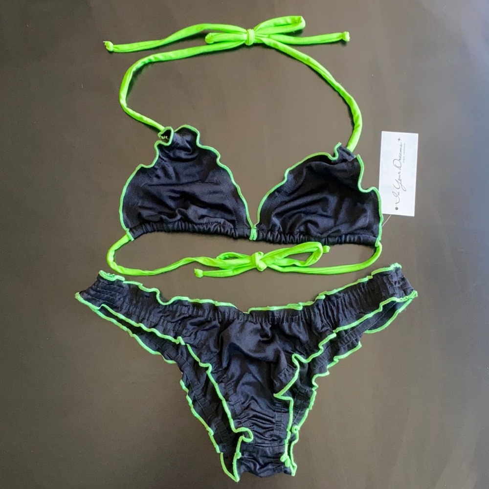 Black Ruffle Bikini